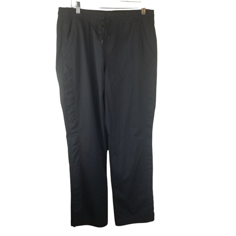 Eddie Bauer Women's Black Lightweight Jogger Pants with Drawstring Hem Sz L